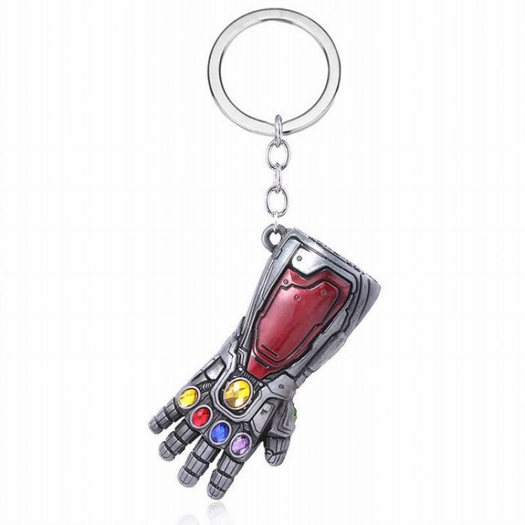 The avengers allianc Iron Man Ancient tin Gloves Keychain pendant 2.7X8X3.7CM 66G price for 5 pcs