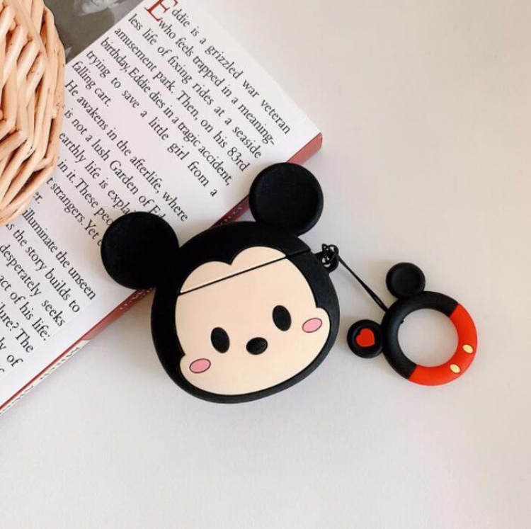 Disney Mickey Mouse Anime Rubber ring buckle airpods Apple Wireless Headset PP Bagged price for 2 pcs