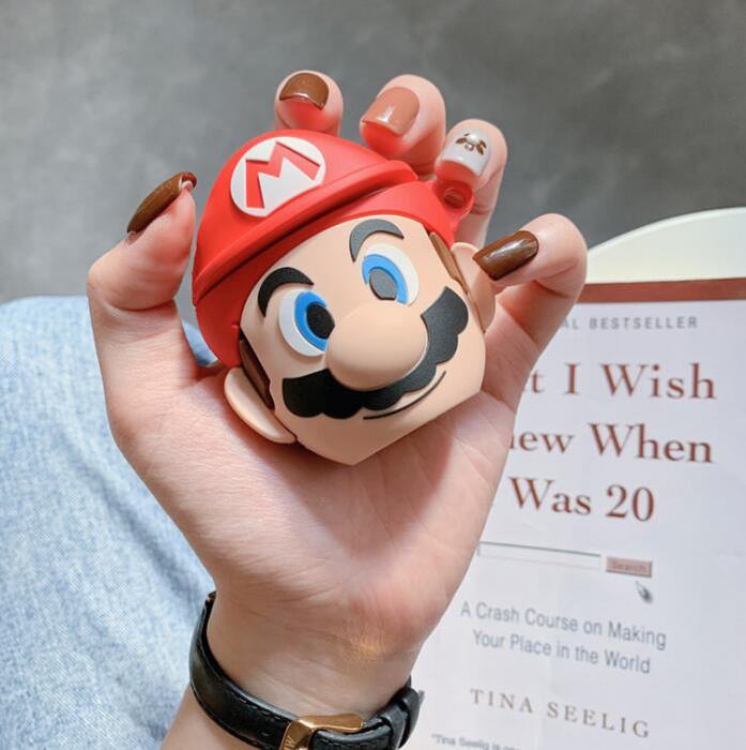 Super Mario Anime cartoon around Buckle airpods Apple Wireless Headset PP Bagged price for 2 pcs