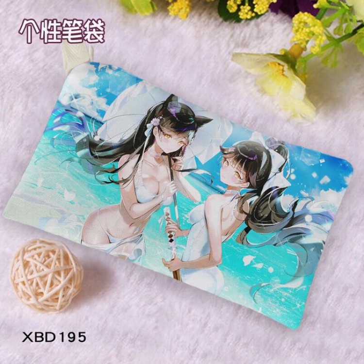 Azur Lane Anime Oxford cloth pencil case Pencil Bag 12X23CM price for 5 pcs XBD-195