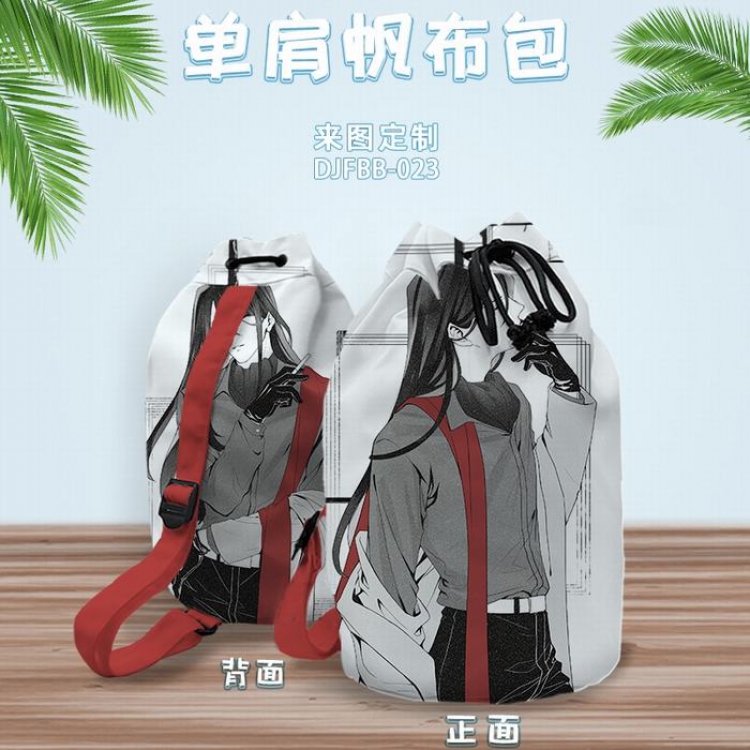 DJFBB023-Lord EI-Melloill Case Files Anime one shoulder canvas shopping bag backpack (Can be customized for a single mod