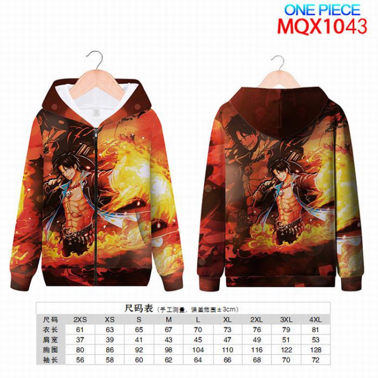 One Piece Full color zipper hooded Patch pocket Coat Hoodie 9 sizes from XXS to 4XL MQX1043