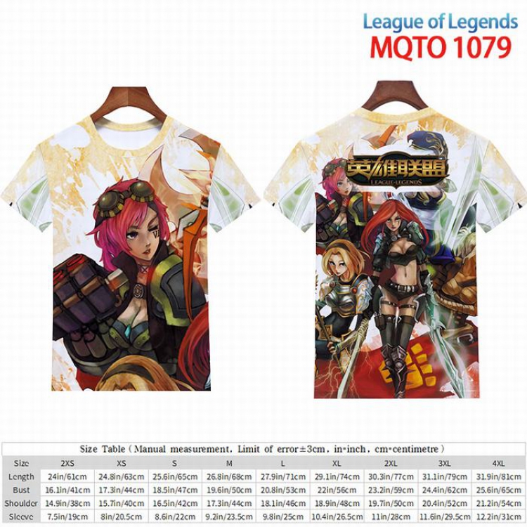 League of Legends full color short sleeve t-shirt 9 sizes from 2XS to 4XL MQTO-1079