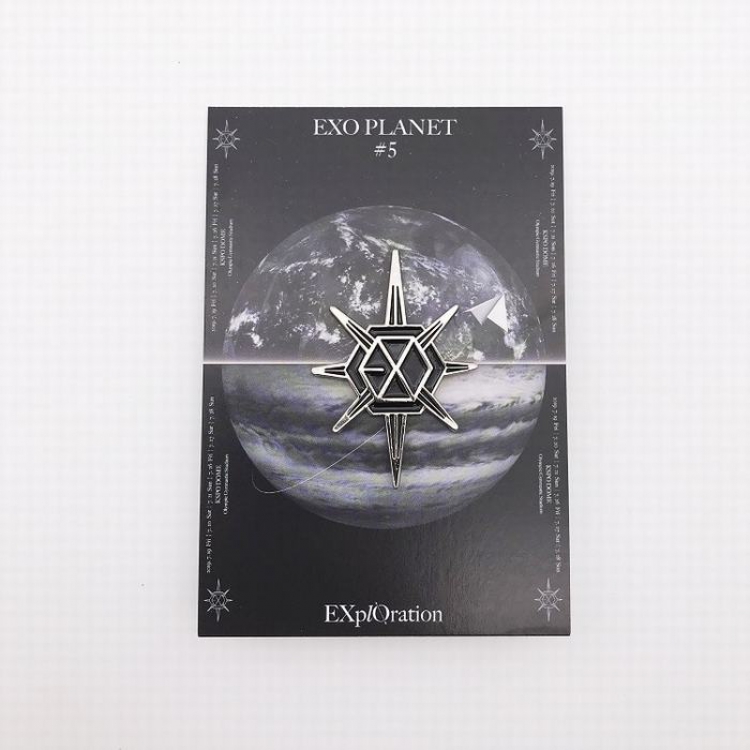 EXO Logo Around the Korean star Metal brooch badge listing a set price for 2 pcs