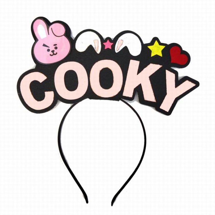 BTS Around the Korean star COOOKY Headband Personalized text decorations price for 2 pcs