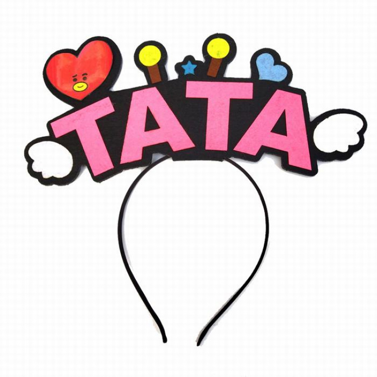 BTS Around the Korean star TATA Headband Personalized text decorations price for 2 pcs