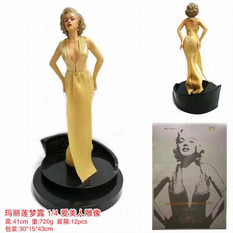 Marilyn Monroe 1/4 Statue Sexy goddess Boxed Figure Decoration Model 41CM 720G 30X15X43CM