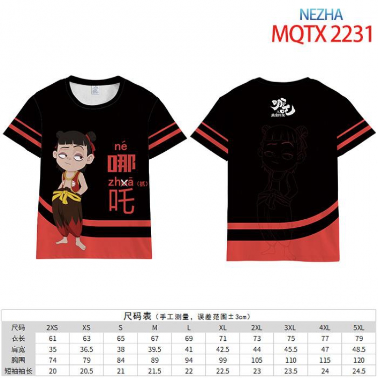 Ne Zha Full color short sleeve t-shirt 10 sizes from 2XS to 5XL MQTX-2231