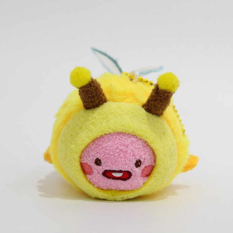 Little bee kakao friends Pink face Toy doll plush pendant 10X8CM 0.03KG  price for 10 pcs