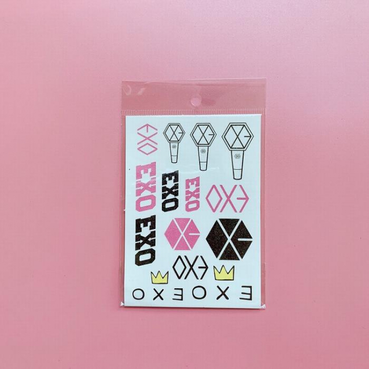 EXO Glitter tattoo stickers 10X14CM 2-3G  price for 20 pcs