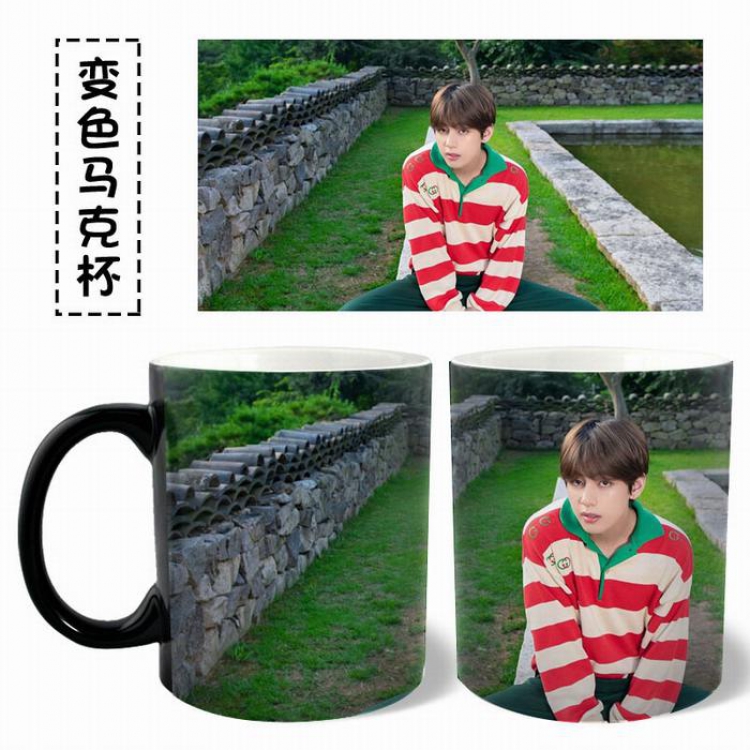 BTS  V Black Water mug color changing cup