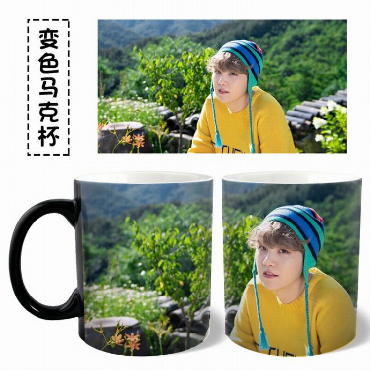 BTS SUGA Black Water mug color changing cup