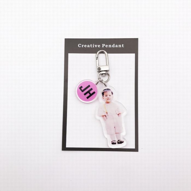BTS JH Childhood Crystal Keychain Pendant 7X11CM 22G price for 5 pcs