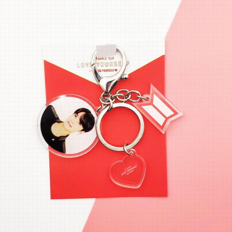 BTS J-HOPE Keychain pendant 7X9CM 25G Independent cardboard packaging price for 5 pcs