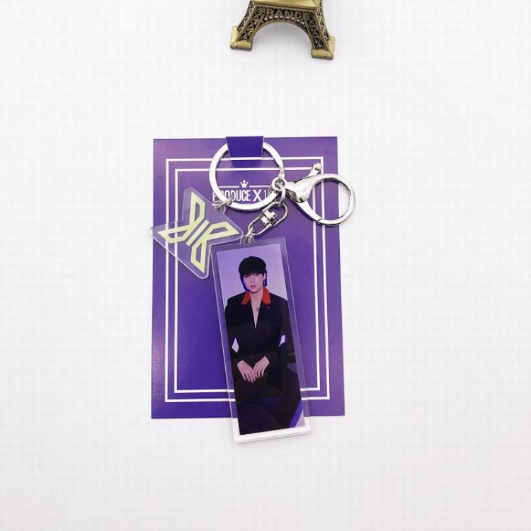 X1 Produce×101 Korean star X1-7 Acrylic keychain pendant 7.5X11CM 16.8G price for 5 pcs