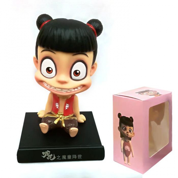 NeZha-Style A Car shaking head doll Boxed Figure Decoration Model 13CM