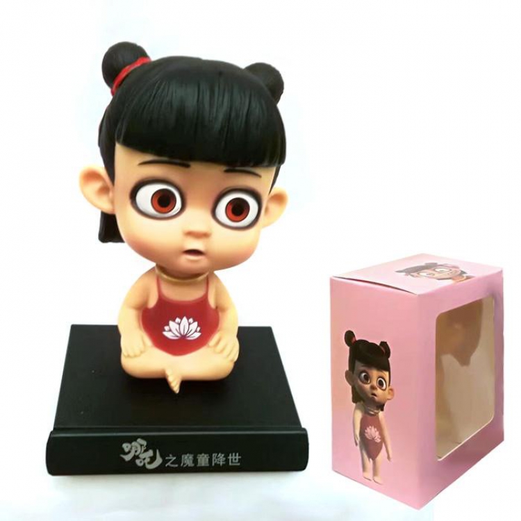 NeZha-Style B Car shaking head doll Boxed Figure Decoration Model 13CM