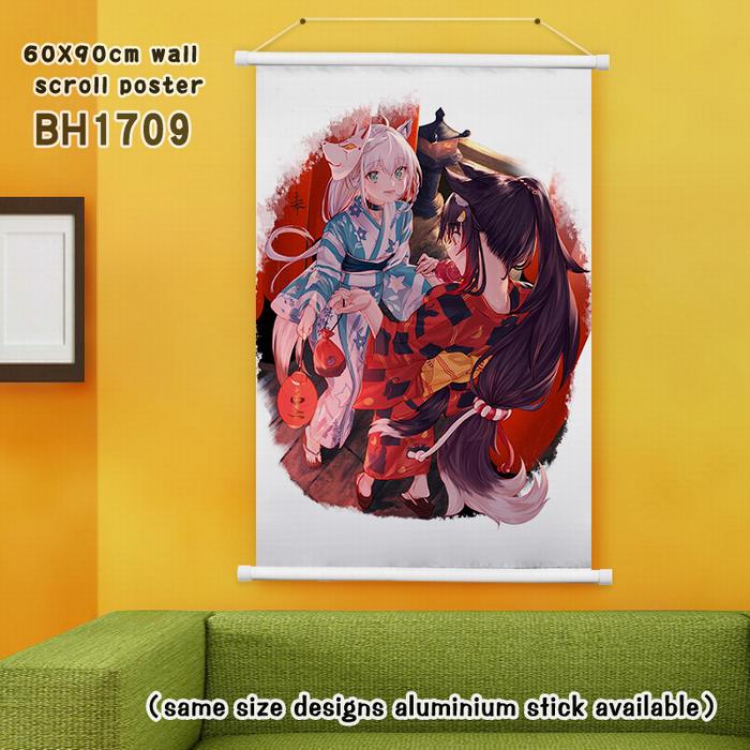 ōkami Mio White Plastic rod Cloth painting Wall Scroll 40X60CM(Can be customized for a single model)BH1709