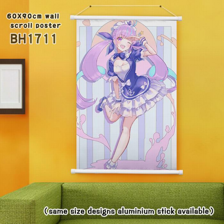 Aqua White Plastic rod Cloth painting Wall Scroll 40X60CM(Can be customized for a single model)BH1711