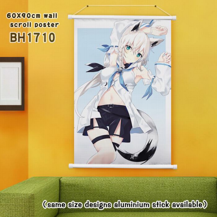 Shirakami Fubuki White Plastic rod Cloth painting Wall Scroll 40X60CM(Can be customized for a single model)BH1710
