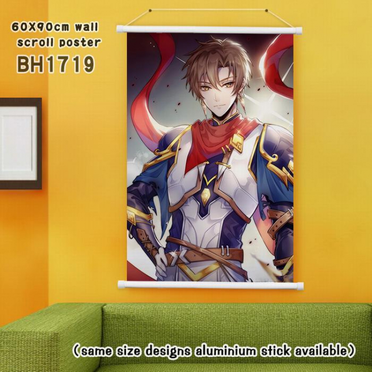 The King’s Avatar White Plastic rod Cloth painting Wall Scroll 40X60CM(Can be customized for a single model)BH1719