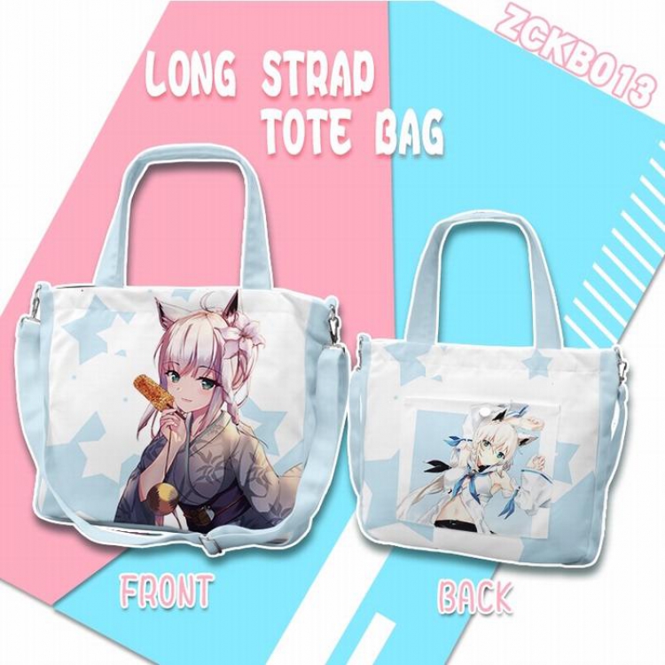 Blowing snow over white Long Strad Tote Bag 33X33CM (Can be customized for a single model)ZCKB013