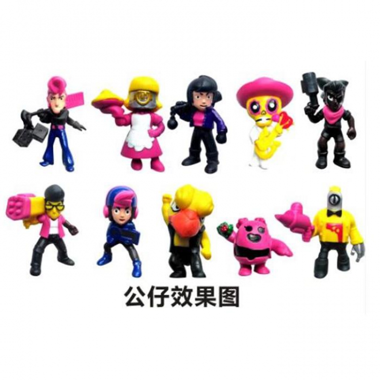 Brawl Stars a set of ten Bagged Figure Decoration Model 7CM 0.24KG