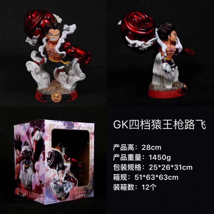 One Piece GK Gear fourth Luffy Boxed Figure Decoration Model 28CM 1.45KG 25X26X31CM