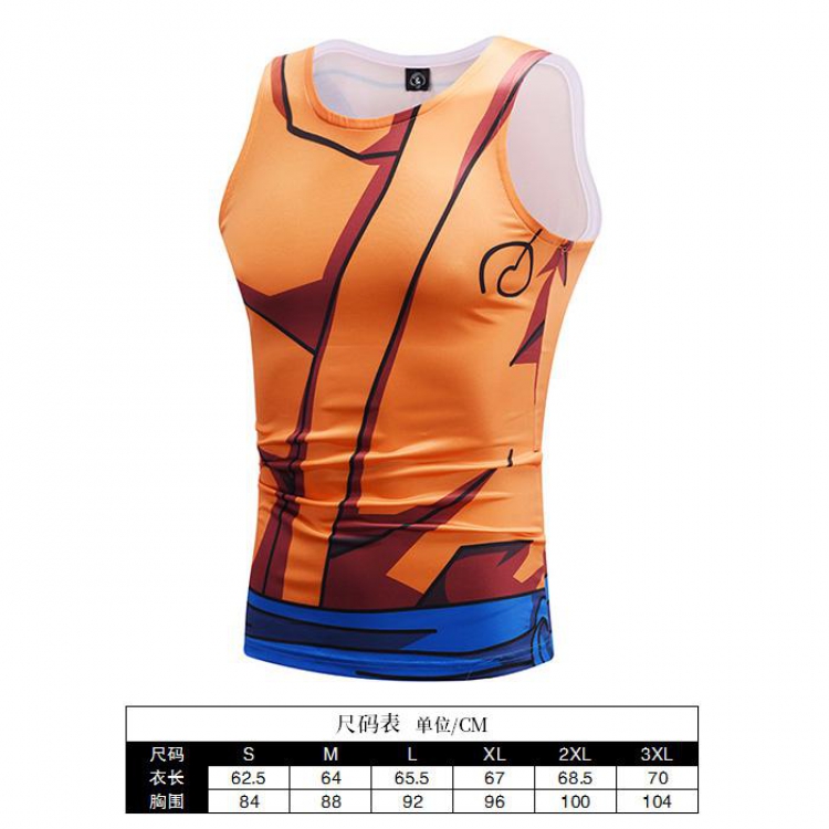 Dragon Ball Cartoon Print Muscle Vest Men's Sports T-Shirt 6 sizes from S to 3XL BX006