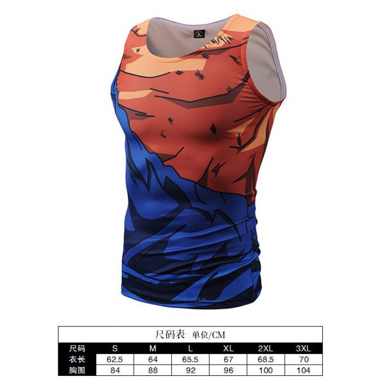 Dragon Ball Cartoon Print Muscle Vest Men's Sports T-Shirt 6 sizes from S to 3XL BX010