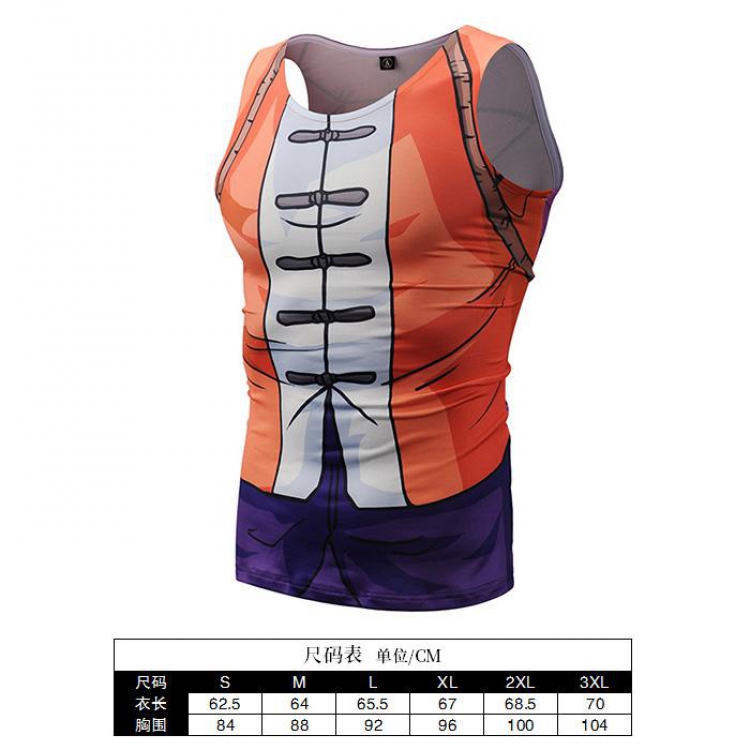 Dragon Ball Cartoon Print Muscle Vest Men's Sports T-Shirt 6 sizes from S to 3XL BX017