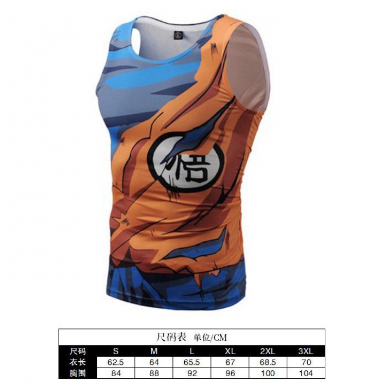 Dragon Ball Cartoon Print Muscle Vest Men's Sports T-Shirt 6 sizes from S to 3XL BX020