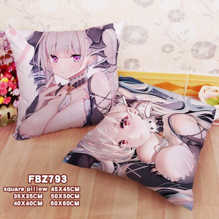 Azur Lane Double-sided full color pillow cushion 45X45CM-FBZ793
