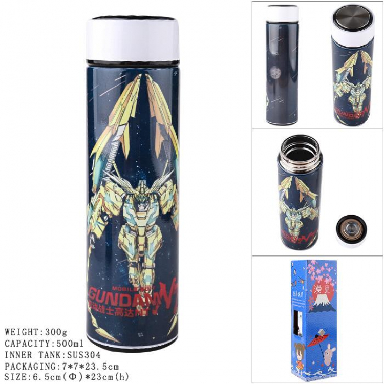 Gundam Full Color vacuum Double layer 304 stainless steel Thermos Cup 500ML