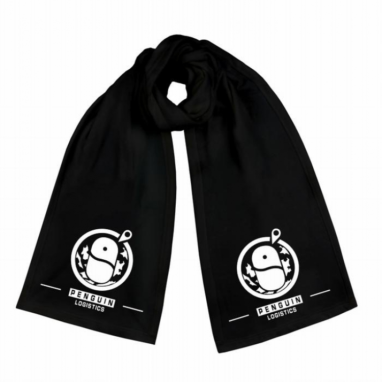 Arknights-11 Black Double-sided water velvet impression scarf 170X34CM