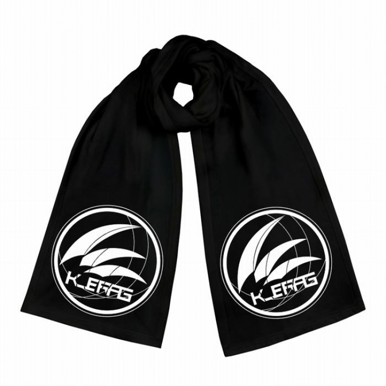 Arknights-8 Black Double-sided water velvet impression scarf 170X34CM