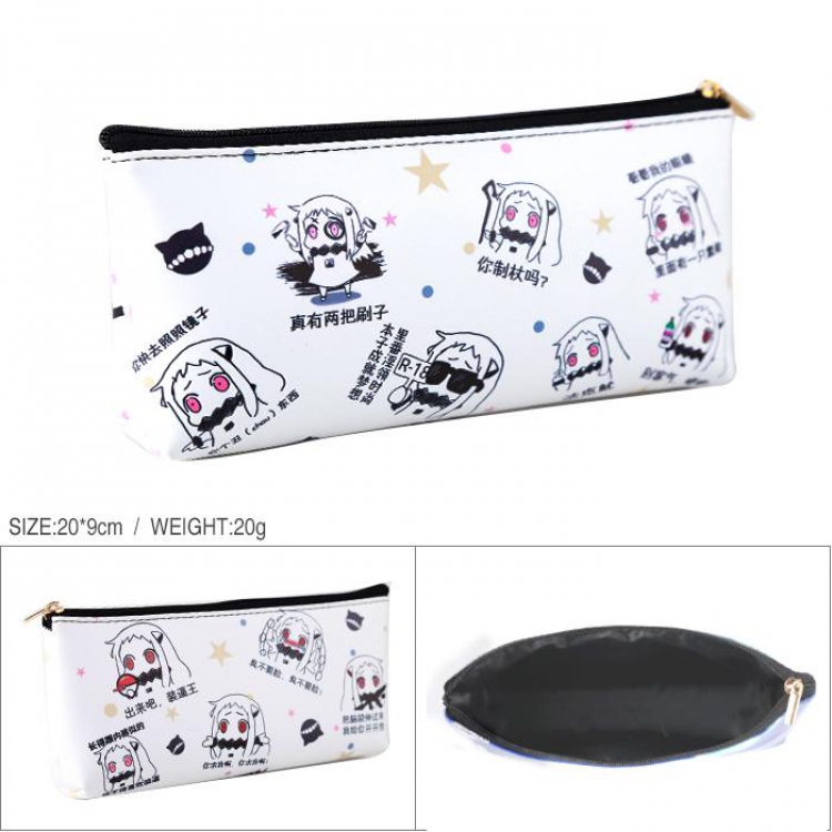 Collection Full color PU zipper student pencil bag storage bag cosmetic bag