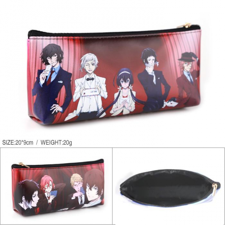 Bungo Stray Dogs Full color PU zipper student pencil bag storage bag cosmetic bag