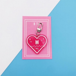 BTS Heart-shaped glitter key r...