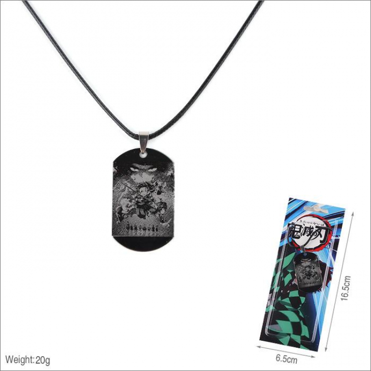 Demon Slayer Kimets Stainless steel medal Black sling necklace price for 5 pcs