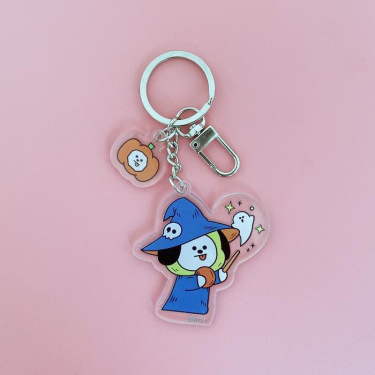 BTS Puppy Cartoon transparent acrylic keychain pendantt price for 5 pcs