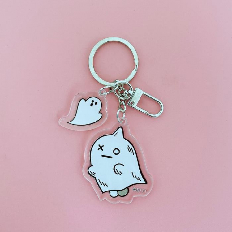 BTS Robot Cartoon transparent acrylic keychain pendantt price for 5 pcs