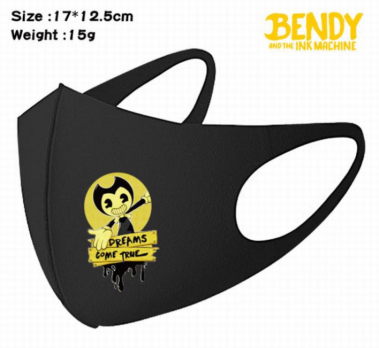Bendy-7A Black Anime color printing windproof dustproof breathable mask price for 5 pcs
