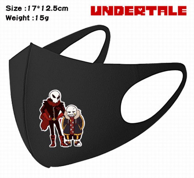 Undertale-14A Black Anime color printing windproof dustproof breathable mask price for 5 pcs