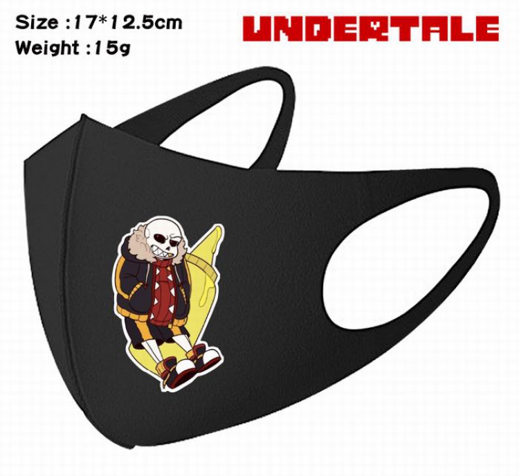 Undertale-12A Black Anime color printing windproof dustproof breathable mask price for 5 pcs