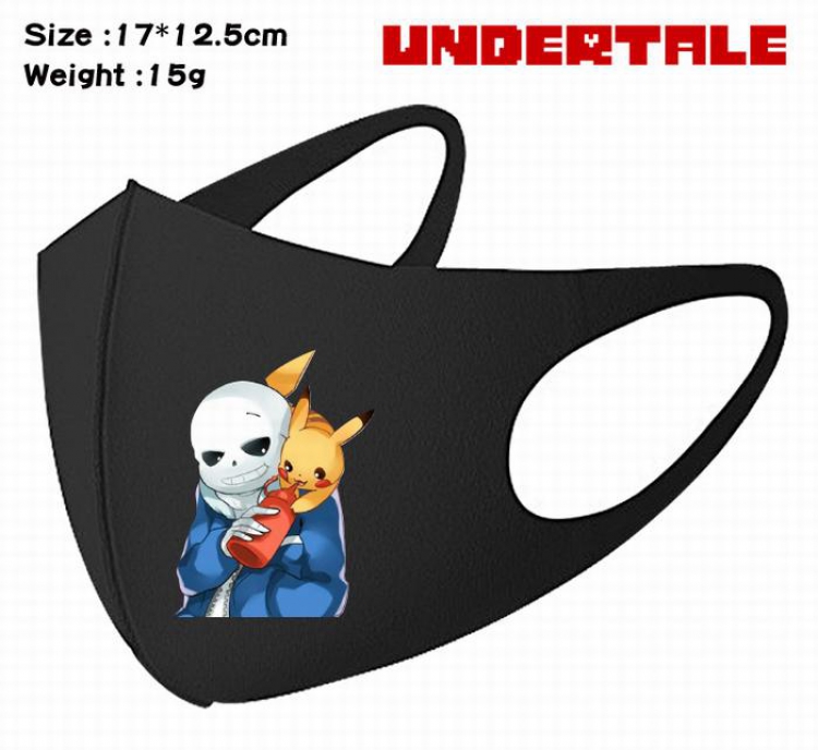 Undertale-13A Black Anime color printing windproof dustproof breathable mask price for 5 pcs