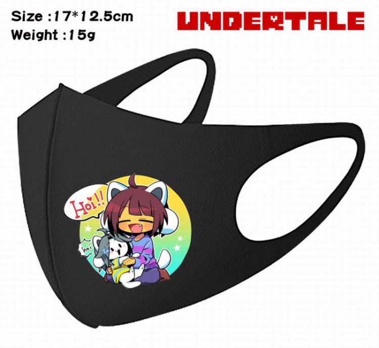 Undertale-5A Black Anime color printing windproof dustproof breathable mask price for 5 pcs