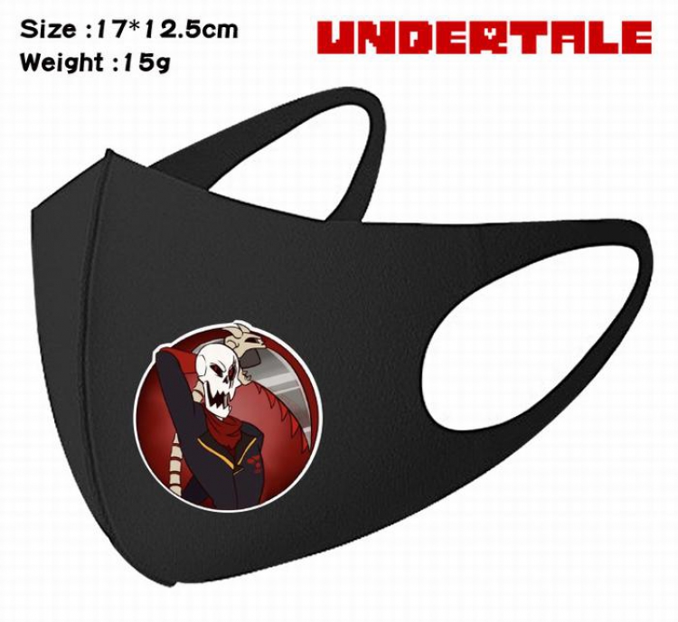 Undertale-6A Black Anime color printing windproof dustproof breathable mask price for 5 pcs