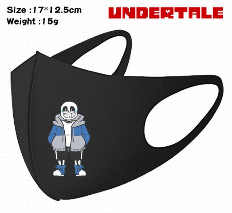 Undertale-8A Black Anime color printing windproof dustproof breathable mask price for 5 pcs
