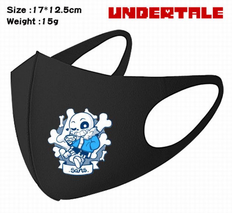 Undertale-7A Black Anime color printing windproof dustproof breathable mask price for 5 pcs